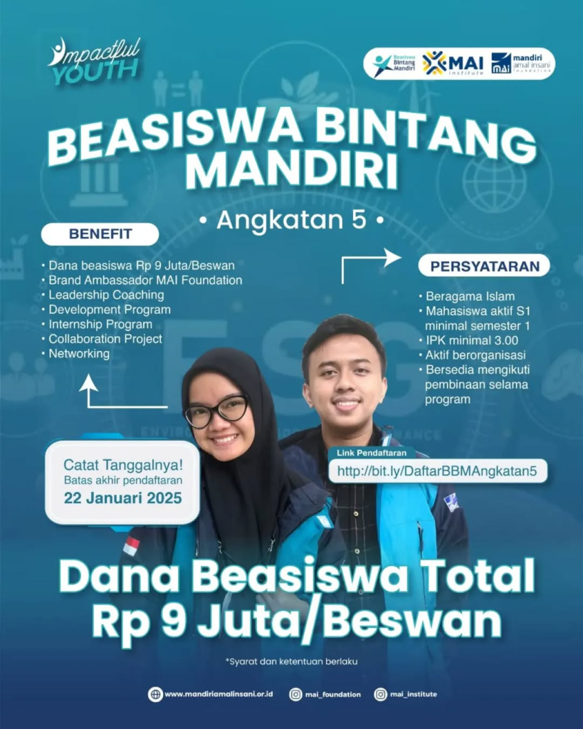 slide-2-MAI-819x1024 Beasiswa Bintang Mandiri Angkatan 5, Peluang Terbaikmu!