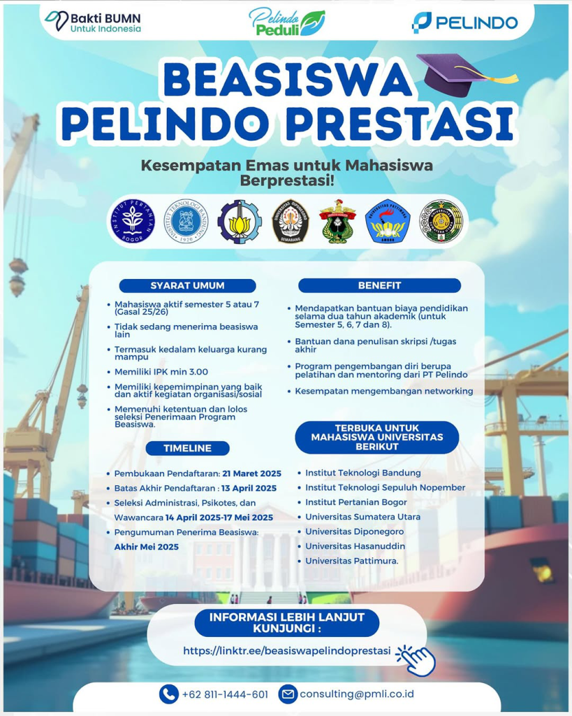 slide-2-pelindo-819x1024 Level Up Karier dan Pendidikanmu dengan Beasiswa Pelindo Prestasi 2025