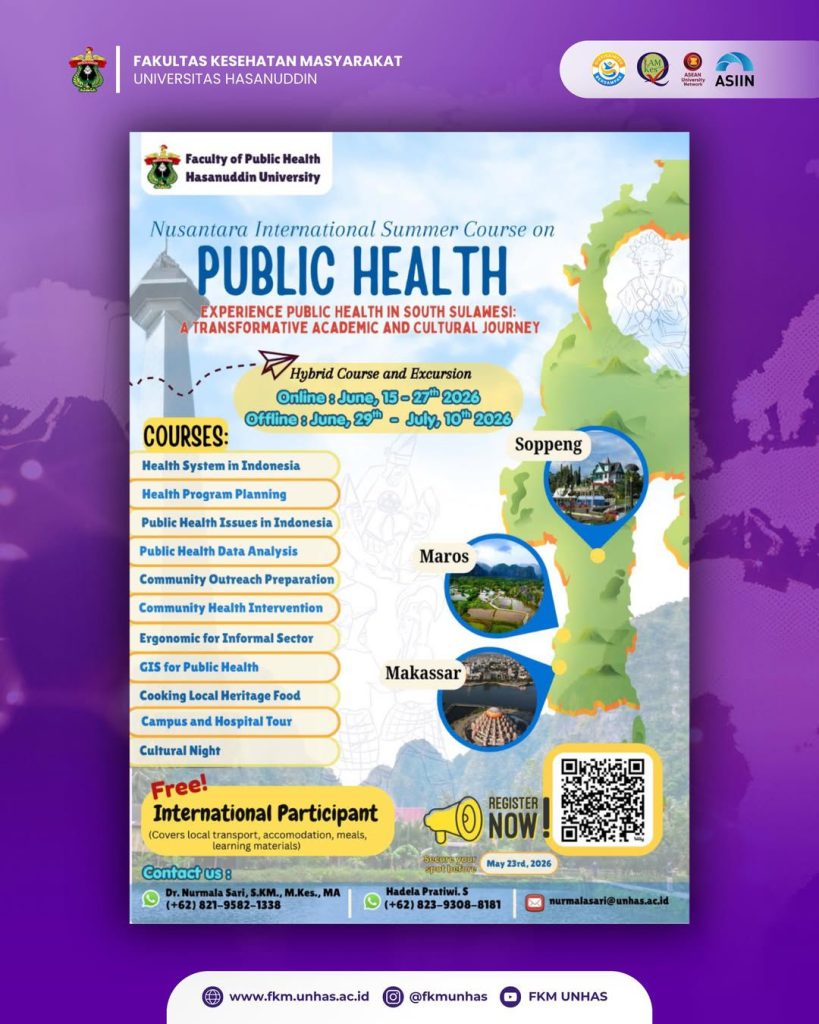 fkm-819x1024 FKM Unhas Buka Summer Course Public Health Internasional, Jelajahi Tiga Daerah Sulawesi