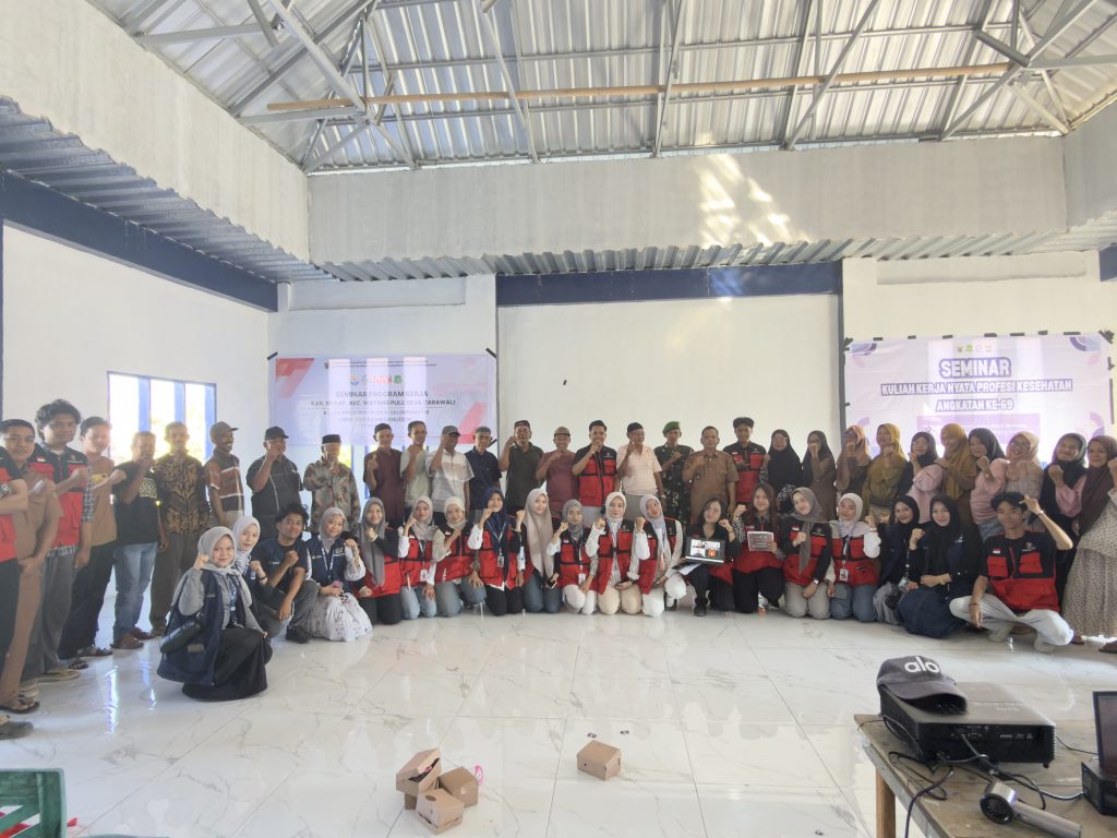 Mahasiswa KKN-T Inovasi Desa dan KKN Profesi Kesehatan Unhas Gelar Seminar Program Kerja di Desa Carawali, Kabupaten Sidenreng Rappang
