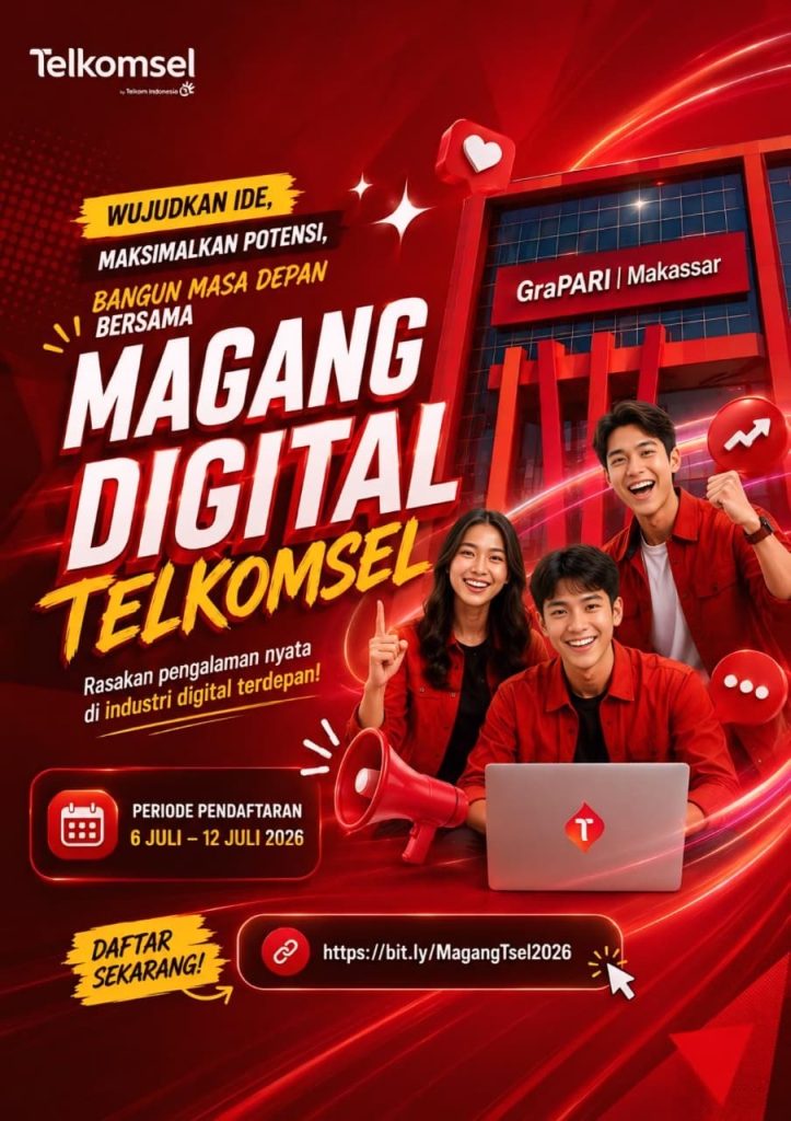 Upgrade Skill dan Rasakan Dunia Telekomunikasi Digital Lewat Program Magang Telkomsel Makassar 