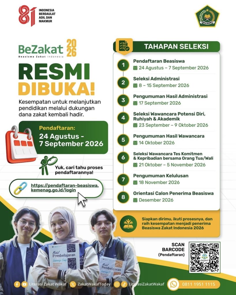 BEZAKAT 2026 Resmi Dibuka, Wujudkan Impian Pendidikan melalui Dukungan Dana Zakat! 