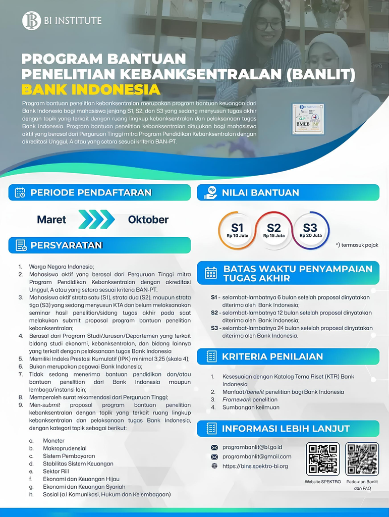 Punya Ide Penelitian Kebanksentralan? Saatnya Daftar Program Bantuan Penelitian Bank Indonesia!