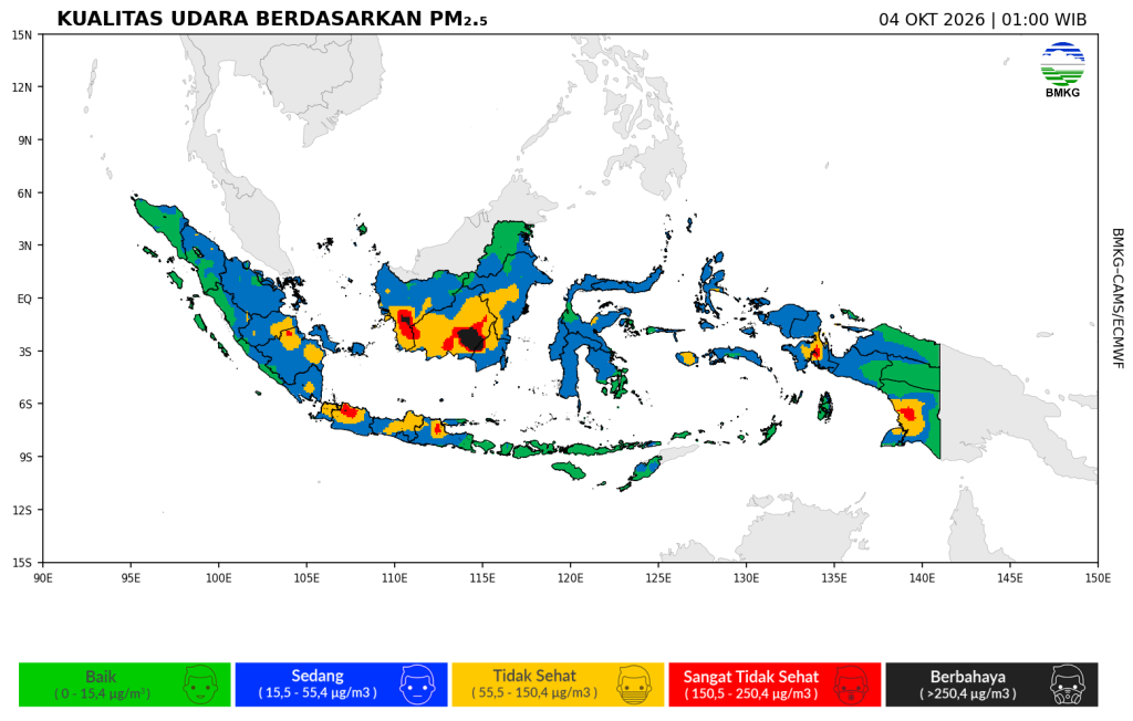 Asap Karhutla Kalimantan Diduga Pengaruhi Kualitas Udara di Sulsel, Ini Kata BMKG